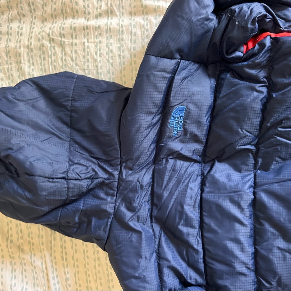 The North Face Navy and Red Hooded Jacket - Picture 2 of 3
